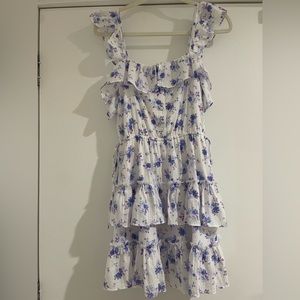 Loveshackfancy x Target Amalie White Purple Floral Dress